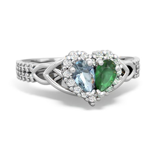 aquamarine-emerald keepsake engagement ring