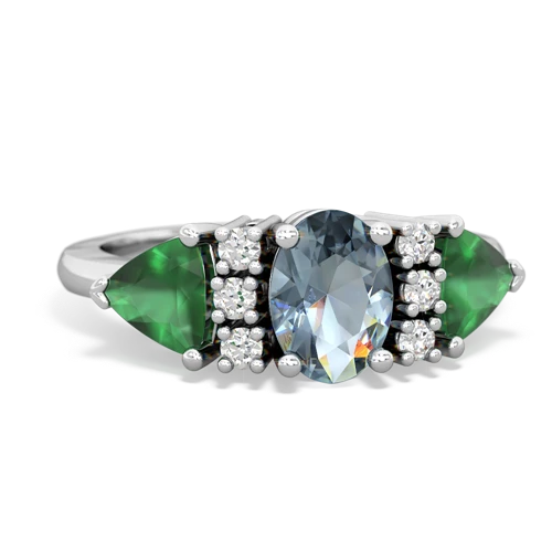 aquamarine-emerald timeless ring