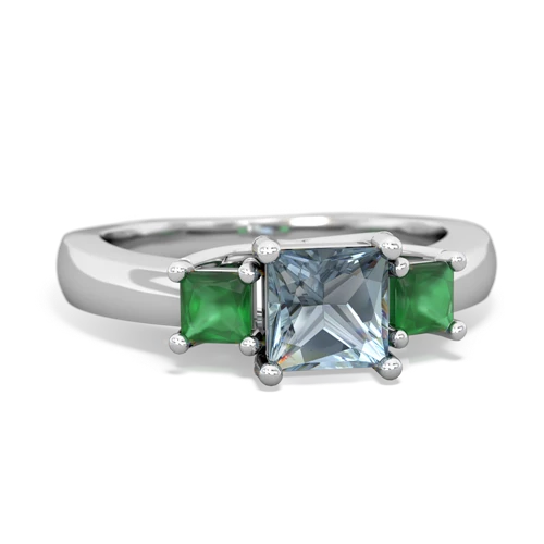 aquamarine-emerald timeless ring