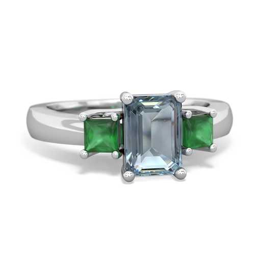 aquamarine-emerald timeless ring