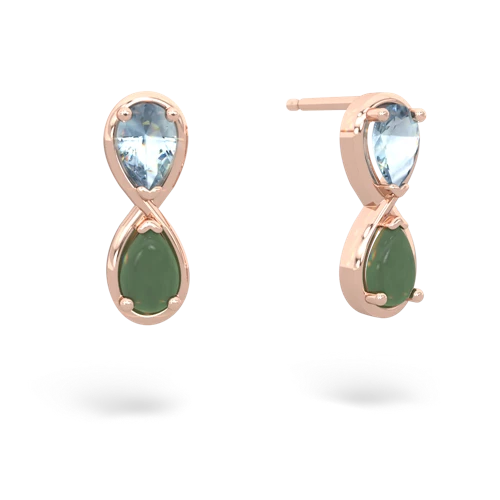 aquamarine-jade infinity earrings