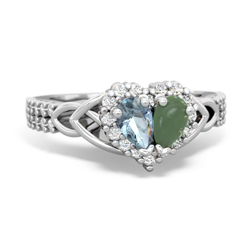 aquamarine-jade keepsake engagement ring