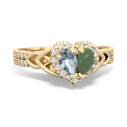 aquamarine-jade keepsake engagement ring