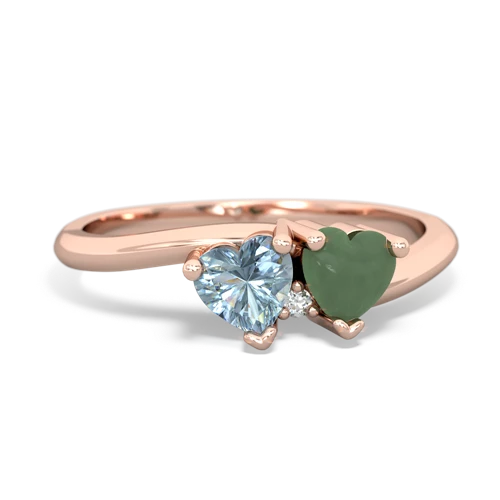 aquamarine-jade sweethearts promise ring