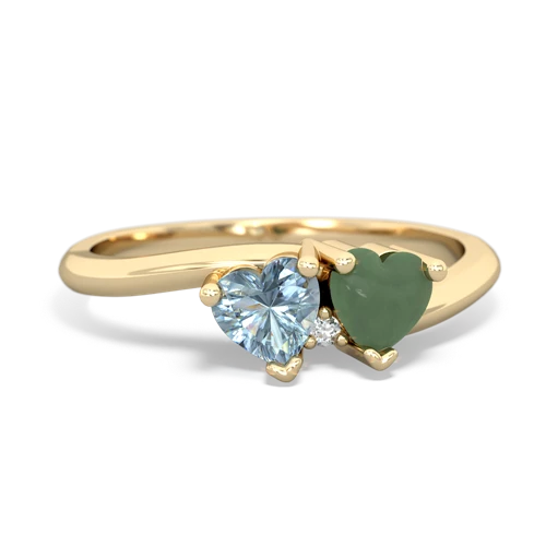 aquamarine-jade sweethearts promise ring