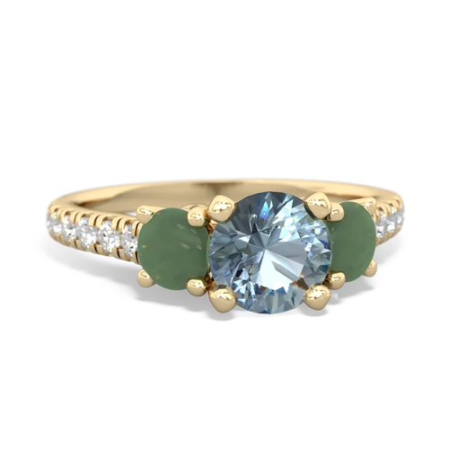 aquamarine-jade trellis pave ring