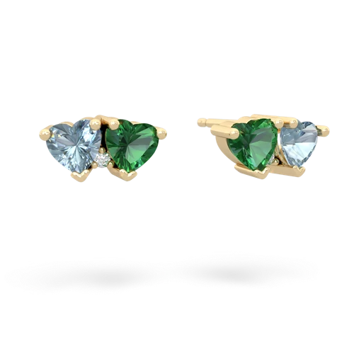 aquamarine-lab emerald  earrings