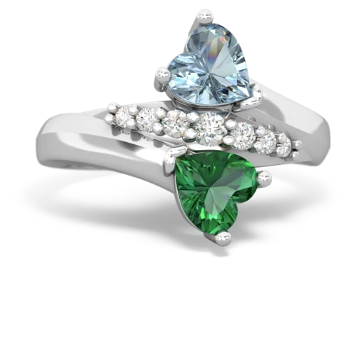 aquamarine-lab emerald modern ring