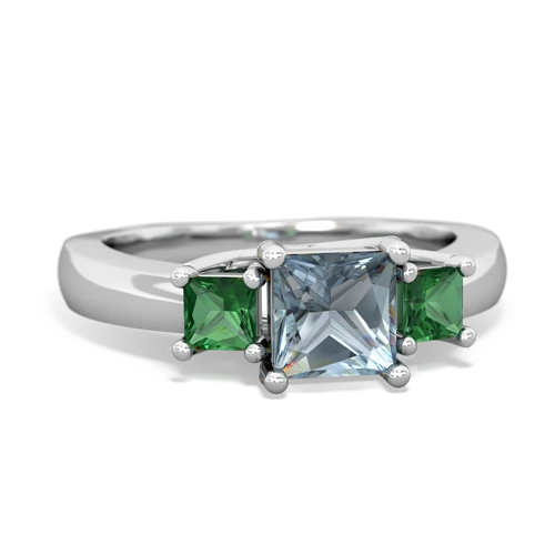 aquamarine-lab emerald timeless ring