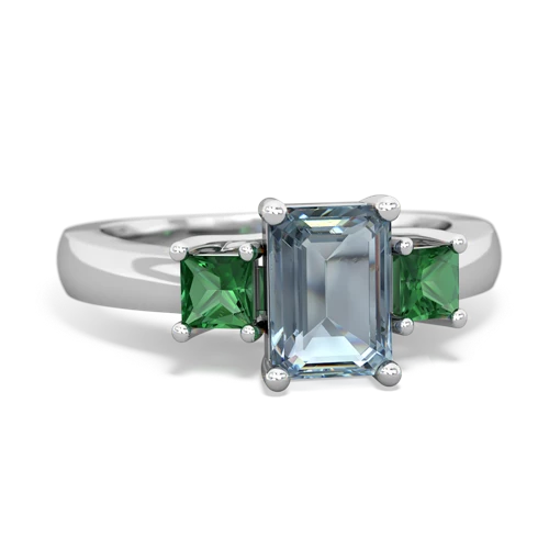 aquamarine-lab emerald timeless ring