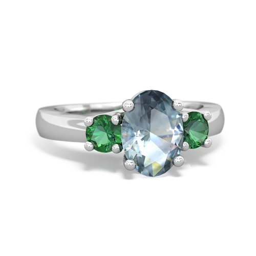 aquamarine-lab emerald timeless ring