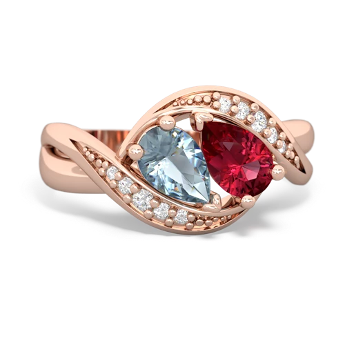 aquamarine-lab ruby keepsake curls ring