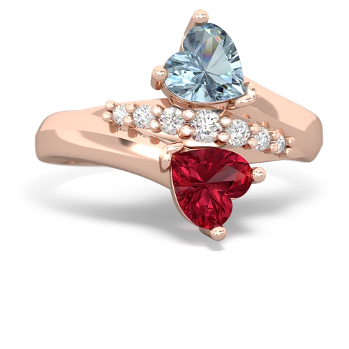 aquamarine-lab ruby modern ring