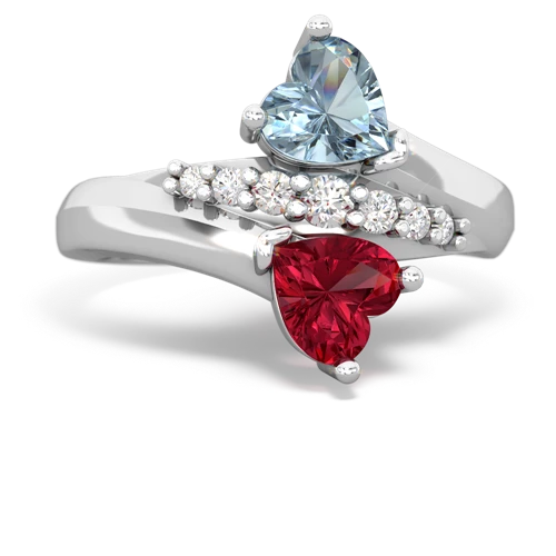 aquamarine-lab ruby modern ring