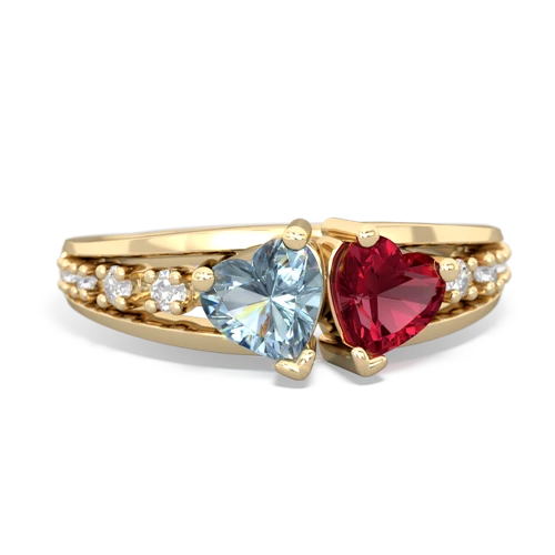 aquamarine-lab ruby modern ring