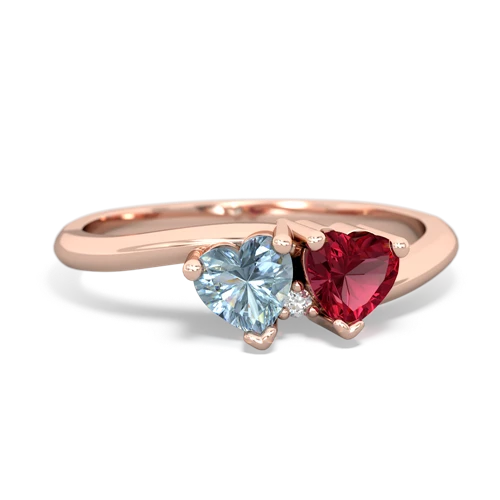 aquamarine-lab ruby sweethearts promise ring