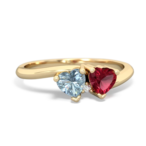 aquamarine-lab ruby sweethearts promise ring