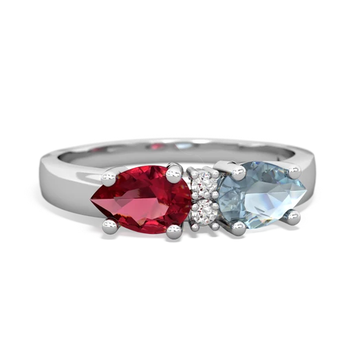 aquamarine-lab ruby timeless ring