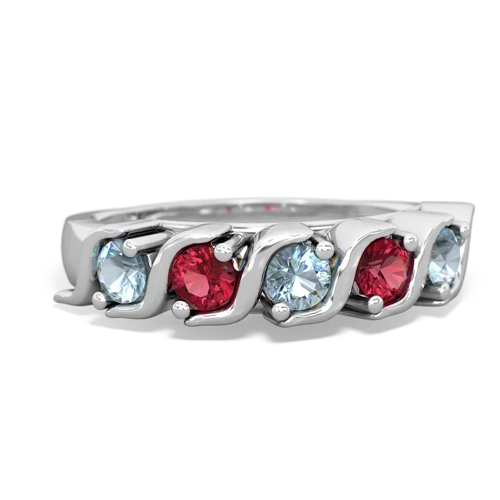 aquamarine-lab ruby timeless ring