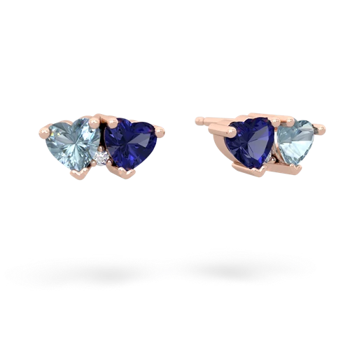 aquamarine-lab sapphire  earrings