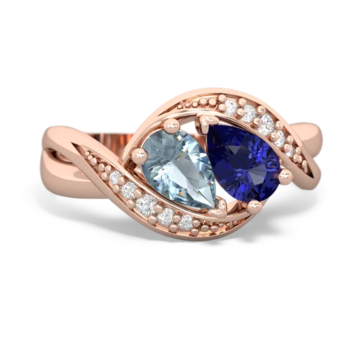 aquamarine-lab sapphire keepsake curls ring