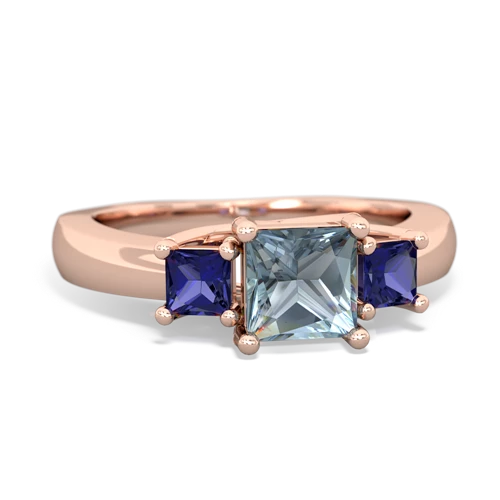 aquamarine-lab sapphire timeless ring