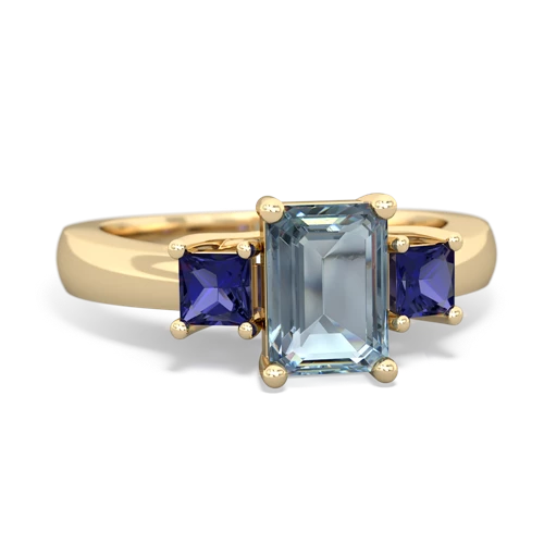 aquamarine-lab sapphire timeless ring