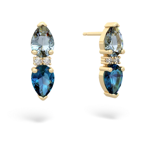 aquamarine-london topaz bowtie earrings