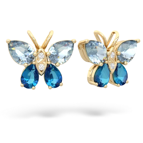 aquamarine-london topaz butterfly earrings