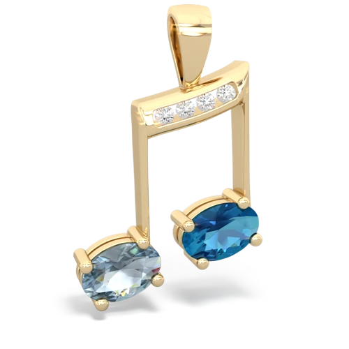 aquamarine-london topaz music notes pendant