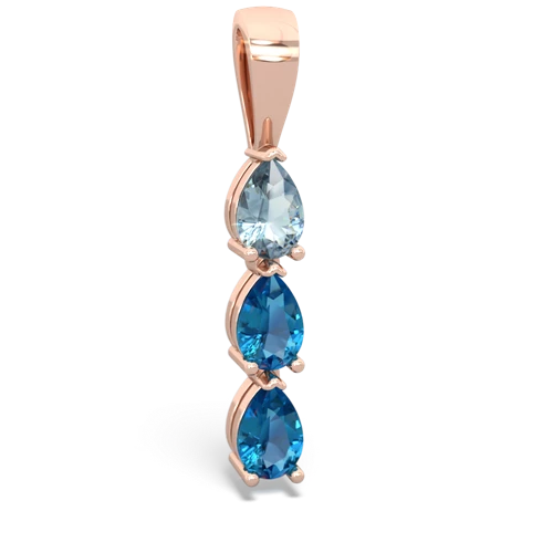 aquamarine-london topaz three stone pendant