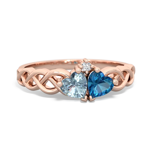 aquamarine-london topaz celtic braid ring
