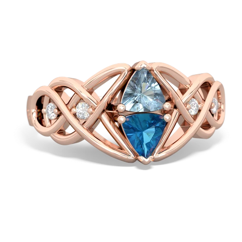 aquamarine-london topaz celtic knot ring