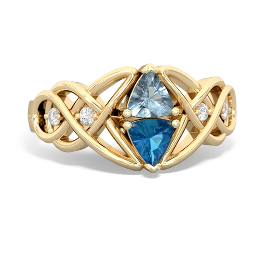 aquamarine-london topaz celtic knot ring