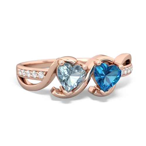 aquamarine-london topaz double heart ring