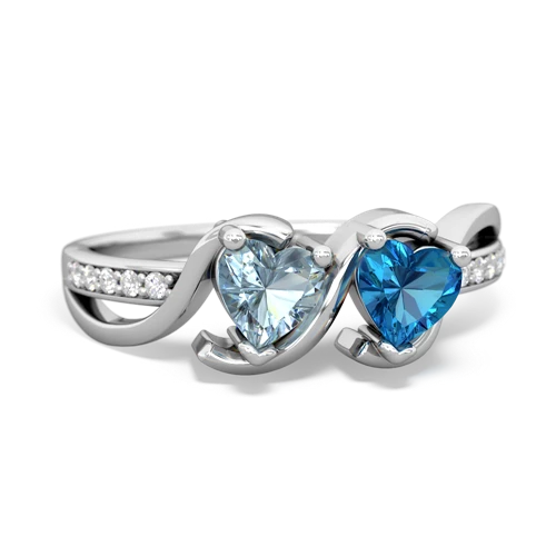 aquamarine-london topaz double heart ring