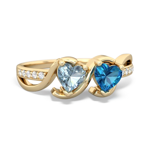aquamarine-london topaz double heart ring
