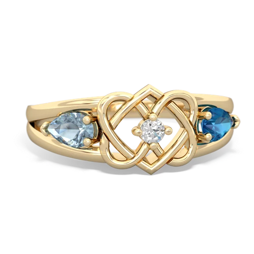 aquamarine-london topaz double heart ring