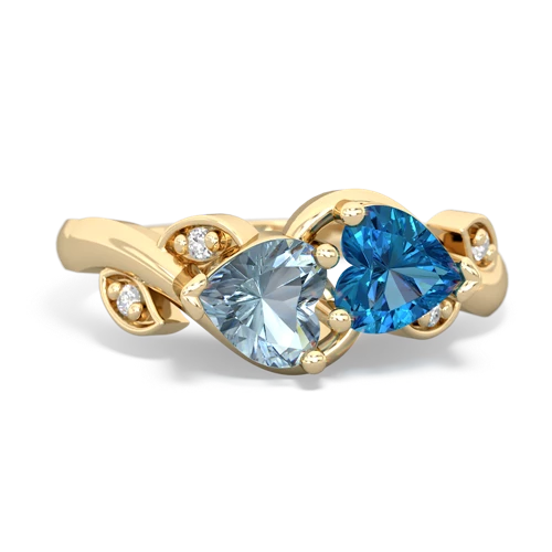 aquamarine-london topaz floral keepsake ring