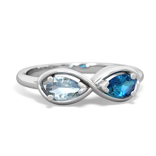 aquamarine-london topaz infinity ring