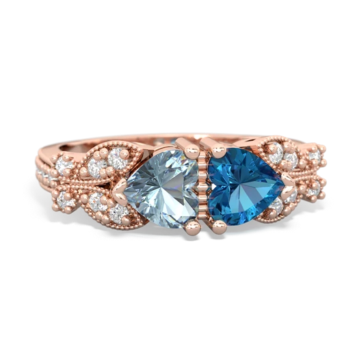 aquamarine-london topaz keepsake butterfly ring