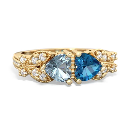 aquamarine-london topaz keepsake butterfly ring