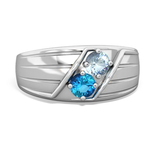 aquamarine-london topaz mens ring