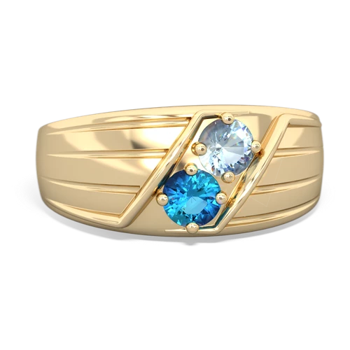 aquamarine-london topaz mens ring