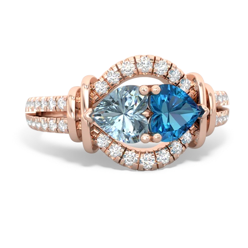 aquamarine-london topaz pave keepsake ring