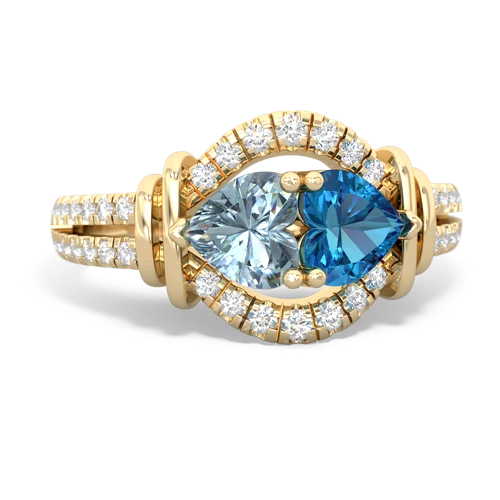 aquamarine-london topaz pave keepsake ring