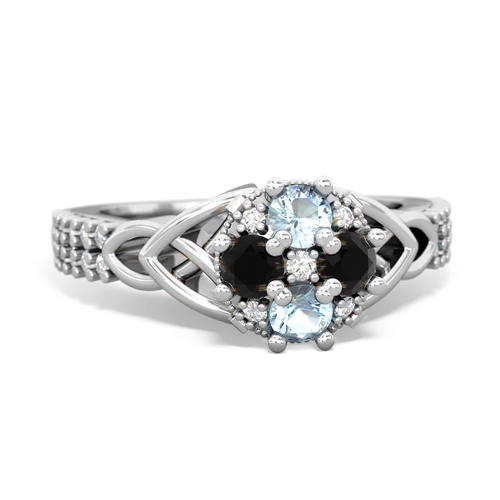 aquamarine-onyx engagement ring