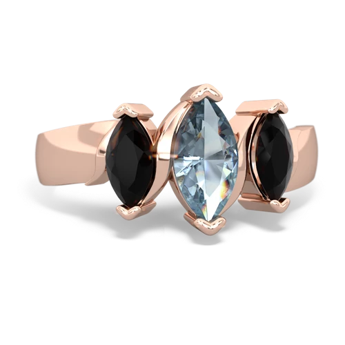 aquamarine-onyx keepsake ring
