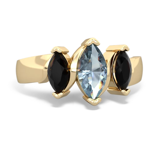 aquamarine-onyx keepsake ring