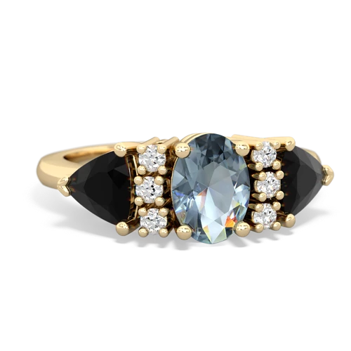 aquamarine-onyx timeless ring